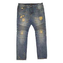 Load image into Gallery viewer, Embellish NYC - Distressed Biker Denim
