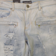Load image into Gallery viewer, Embellish NYC - Lightwash Biker Denim
