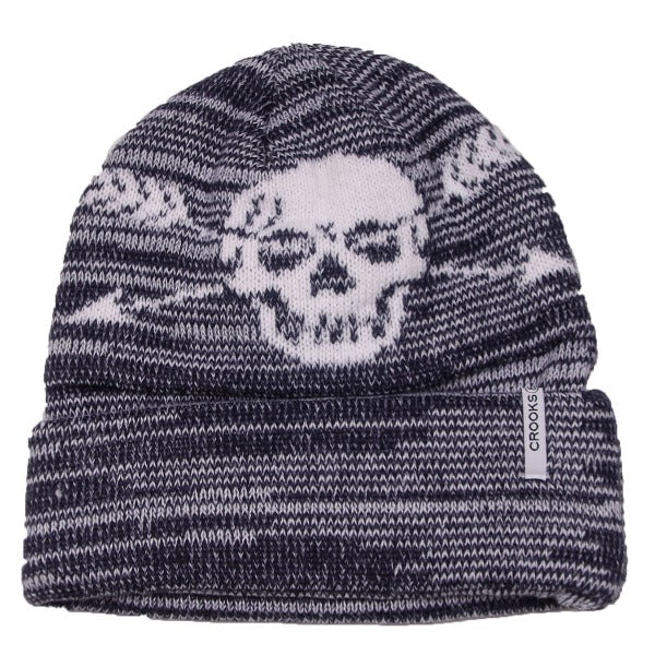 Crooks and Castles - Skull Cross Beanie - The Hidden Base