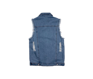 DOPPELGANG - Sleeveless Denim Jacket - The Hidden Base