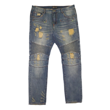 Load image into Gallery viewer, Embellish NYC - Distressed Biker Denim
