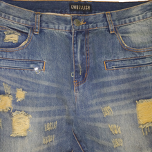 Load image into Gallery viewer, Embellish NYC - Distressed Biker Denim
