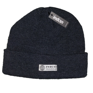 INDCSN - Grey Cuffed Beanie Hat - The Hidden Base