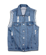 Load image into Gallery viewer, DOPPELGANG - Sleeveless Denim Jacket - The Hidden Base
