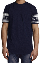 Load image into Gallery viewer, Profit x Loss - Bando Tee Navy - The Hidden Base
