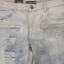 Load image into Gallery viewer, Embellish NYC - Lightwash Biker Denim
