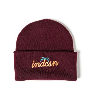 INDCSN - Palm Beanie Burgundy - The Hidden Base